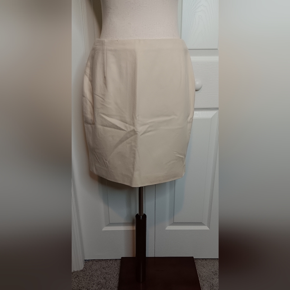 Gianni Versace Cream Wool Mini Skirt